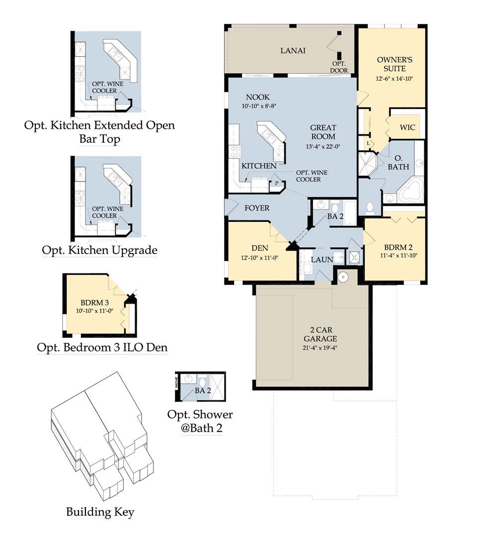 Cheshire Downstairs Model Coach Home Floor Plan in The Plantation, Fort Myers by Pulte Homes
